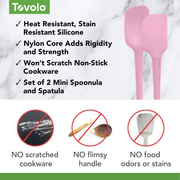 Tovolo Flex-Core Mini Spat Spoon All Silicone Pink Sorbet