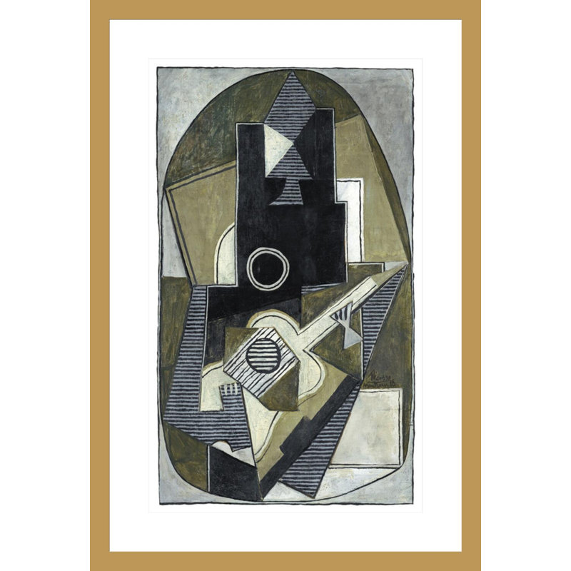 «L'Homme a la Guitare» par Pablo Picasso, impression giclée sur cadre, H 29,5 po x l 20,18 po
