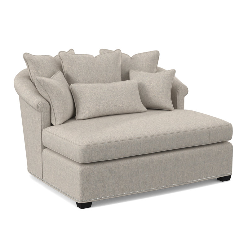 Josephine Boucle Chaise Lounge, Kinsley Sky Viscose, Espresso