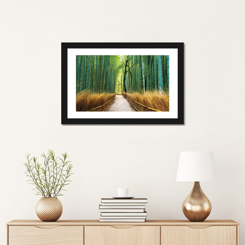 Arashiyama ancienne forêt de bambous par Susanne Kremer - reproduction de photo, Blanc, H 16 po x l 24 po x P 1 po