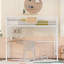 Lit mezzanine simple en métal avec bureau et tablette-242566993