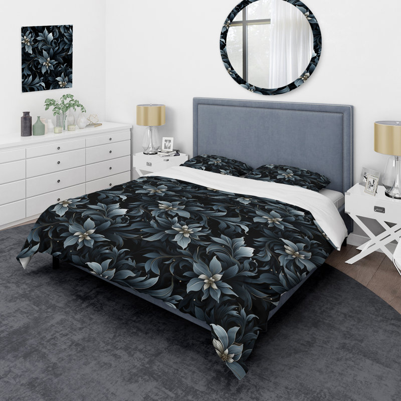 Literie à motif ombré Serenade Moody, Housse de couette pour très grand lit et 2 très