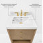 Meuble-lavabo simple autoportant de 24 po avec comptoir en quartz blanc et lavabo encastré blanc Momo-124322409-103966006