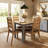 Daris 80cm Square Dining Table. Solid Oak.-1256521085