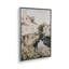 Impression sur toile Serene Village Waterscape, dans un cadre en chrome poli, 18 po x 12 po