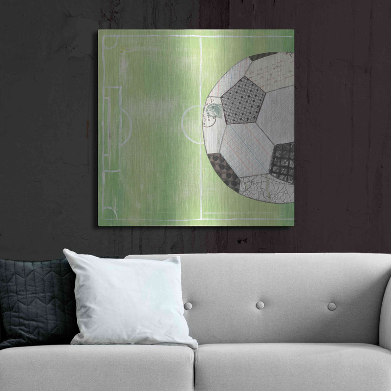 Lark Manor ™ «On the Field IV» par Courtney Prahl, art mural en métal, H 36 po x l 36 po