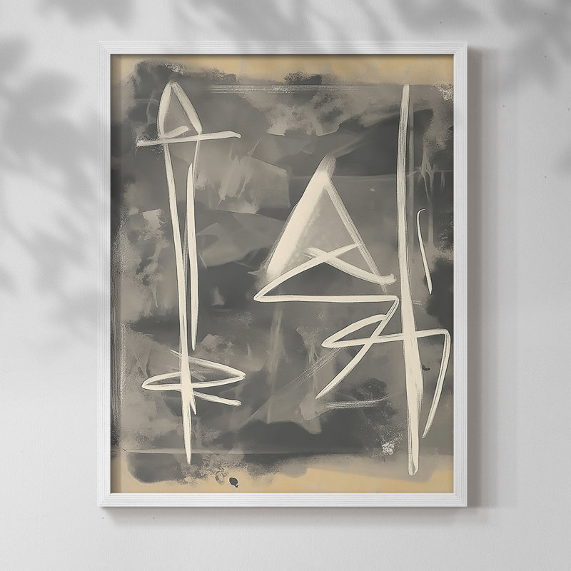 "ABSTRACT Series DCCL XXXIV" par J Paul, Blanc / Blanc, H 15 po x l 12 po