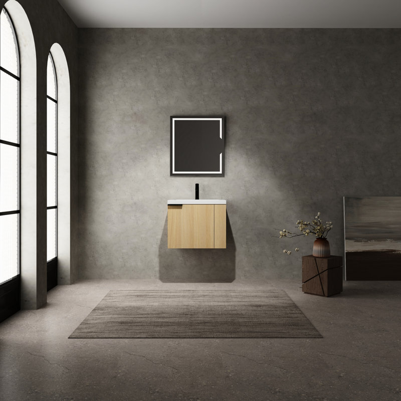 Meuble-lavabo moderne de 24 po de style américain, meuble-lavabo de style américain, meuble-lavabo robuste et pratique pour les grandes zones - fabrication robuste en contreplaqué avec espace de rangement