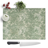 Tulips Print By William Morris Pattern  Glass Chopping Board