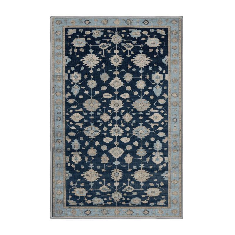 Tapis gris lavable à la machine, Rectangle 5 pi x 7 pi