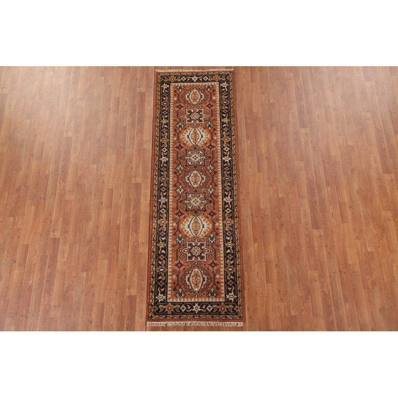 Tapis de couloir orange traditionnel 3x8