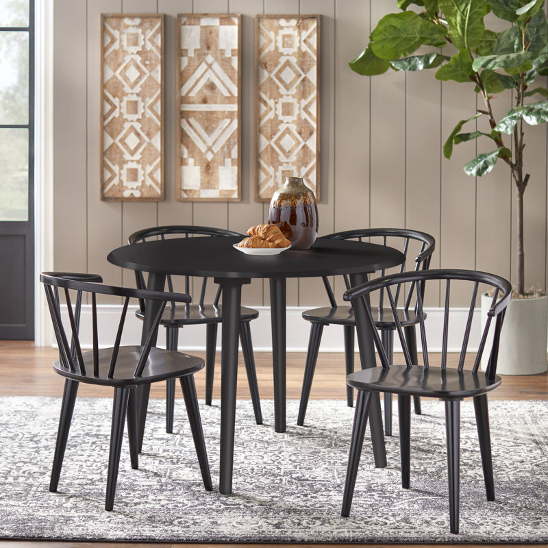 Castellon Dining Set, 5 Pieces: Table, 4 Chairs