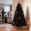 Black Alaskan Pine Christmas Tree - Full & Bushy Artificial Tree with Flame-Resistant PVC and Metal Stand-624179378