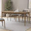 Table de salle à manger rectangulaire en bois manufacturé brun-2085088830