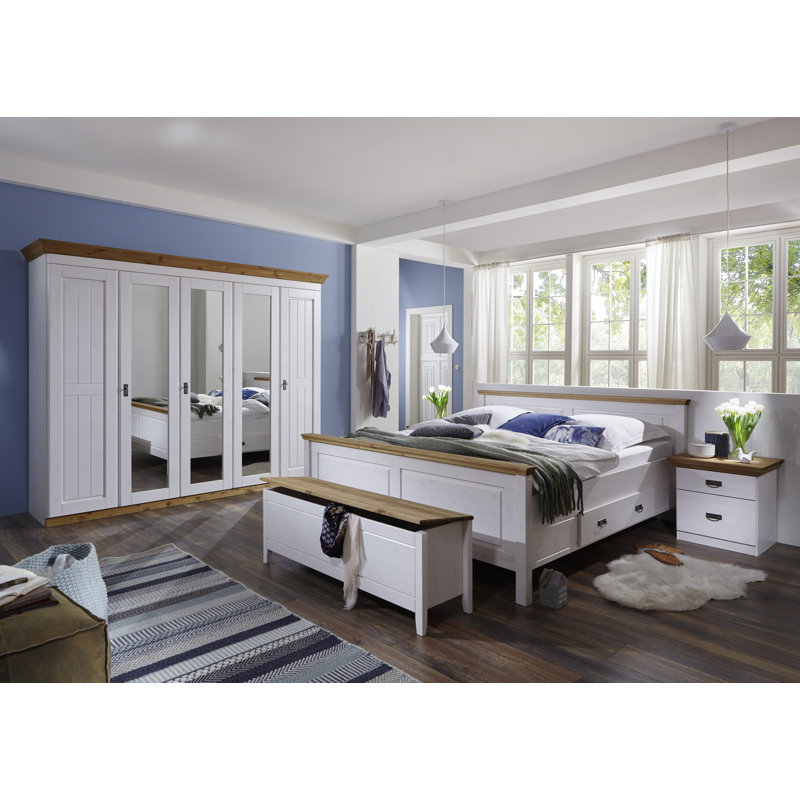 Addie Blanket Chest, White/Brown
