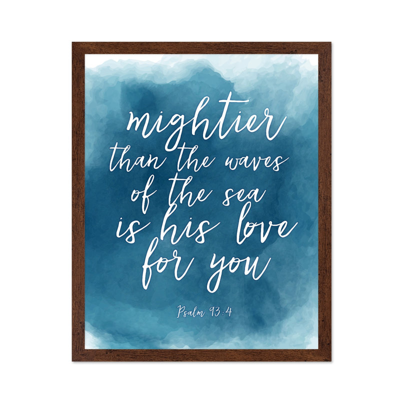 Mightier Than The Waves No2, Affiche, H 11 po x l 14 po, Encadrement brun