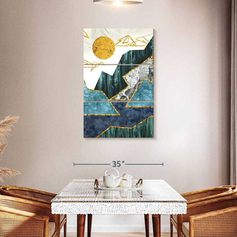 Avery Sun Over Abstract Landscape, 45" H x 28" W