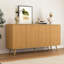 Buffet avec rangement, buffet long avec 4 portes et tablettes réglables pour le salon et la cuisine