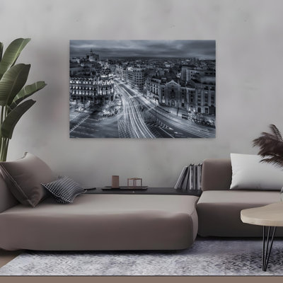 Madrid City Lights Abstract Contemporary Architecture City Wall Art