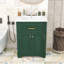 Meuble-lavabo élégant avec lavabo en céramique, tiroir basculant, portes à fermeture en douceur et tablette réglable-1660117496