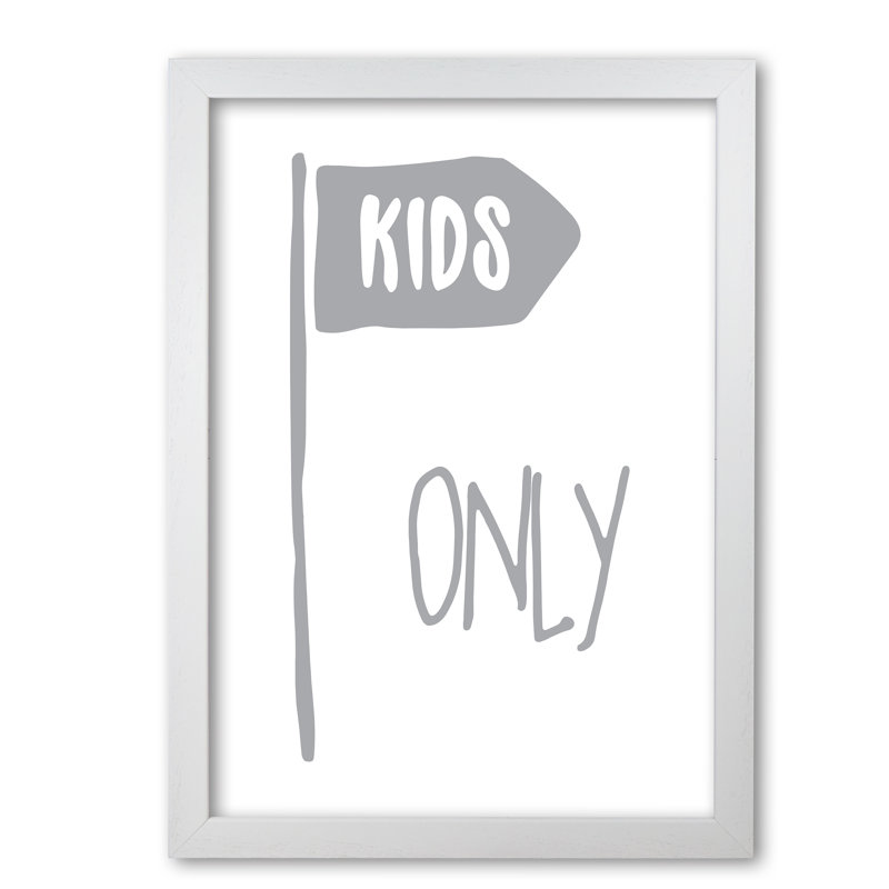 Kids Only - Print, White Grain Frame, 42 cm H x 30 cm W x 5 cm D