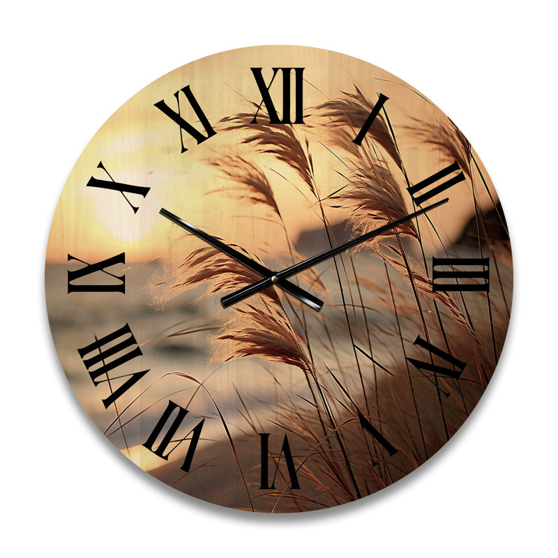 Horloge murale en bois massif Tutbury, Moyenne