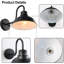 Luminaire mural rétro d'extérieur 8 pouces Farmhouse
