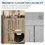 Range-chaussures, grande armoire à chaussures avec 2 portes, range-chaussures de style campagnard, tablettes anti-basculement-132312360