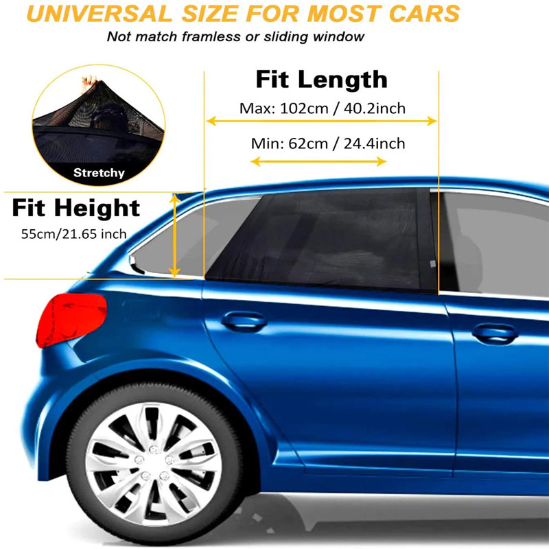 2 PCS Car Side Window Shades Sun