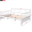Lit de jour blanc avec pieds de soutien fermes, design, polyvalent pour la chambre à coucher et le salon, espace de rangement supplémentaire blanc, robuste et durable, pour le potentiel