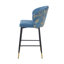 De 2 tabourets de bar, hauteur de comptoir 28 po, sièges rembourrés bleus, structure en métal, rembourrage en mousse, chaises de cuisine et de salle à manger 28 po, tissu, structure, coussin, pour la salle à manger, design moderne