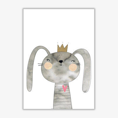 Scandi Grey Bunny - Painting