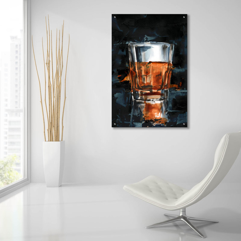 «Bourbon Glass 2» par Ethan Harper, art mural en verre acrylique, H 36 po x l 24 po