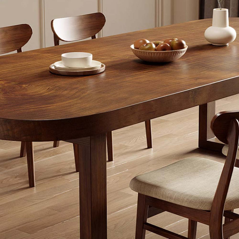 Rectangular solid wood dining table, 29.53"H x 63"L x 31.5"W