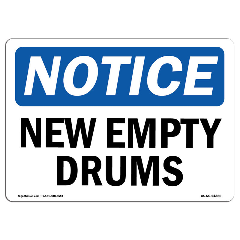New Empty Drums Sign