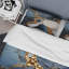 Ensemble de housse de couette or et bleu-101240632