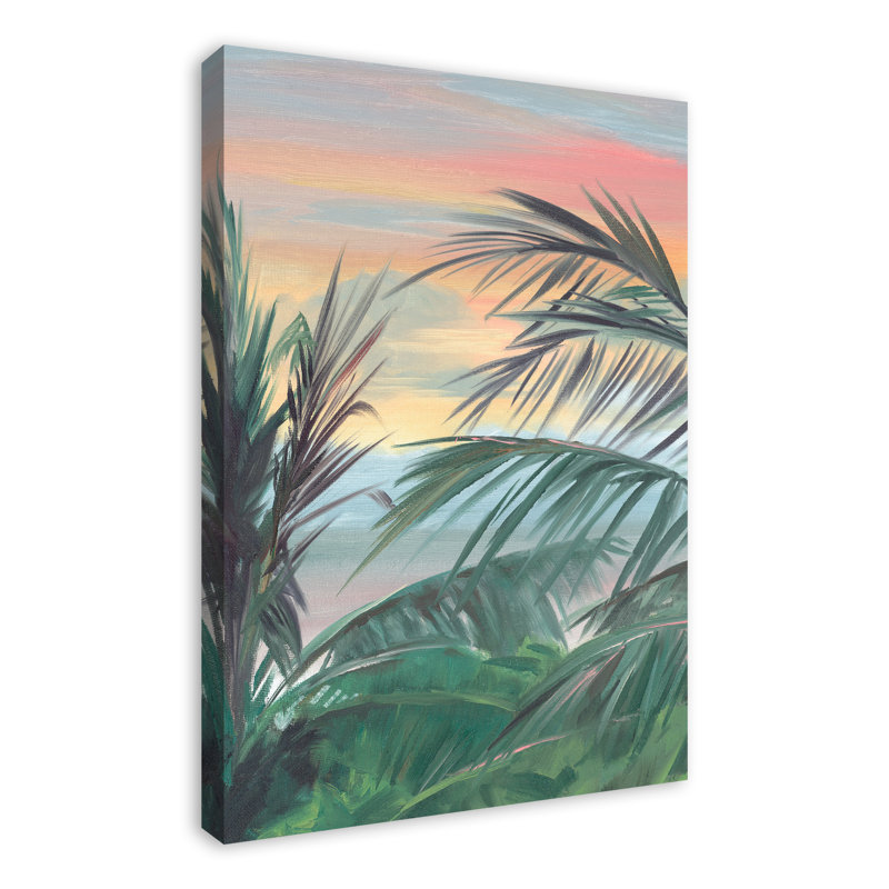 Coucher de soleil hawaïen sur toile, H 36 po x l 24 po x P 1,25 po, Sans cadre