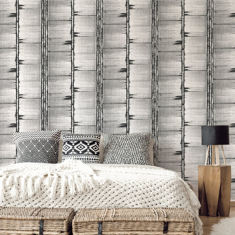 Riviera 10m x 53cm Satin Paste the Wall Wallpaper Roll, Light Grey