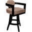 Tabouret de bar pivotant en bois Camili sur base en S-1917114454-1940356422-1938551397