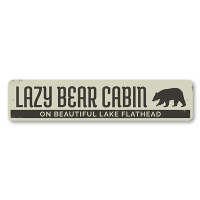 Plaque en aluminium Lazy Bear