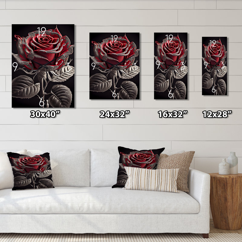 Jazlena - Horloges murales florales, Très petit