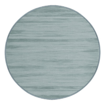 Machine Washable Solid Blue Area Rug