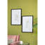 Deux décorations murales de 20 po x 28 po, redéfinissent le style de la pièce - 40% cadre ps, 20% verre organique, papier, embellissements,