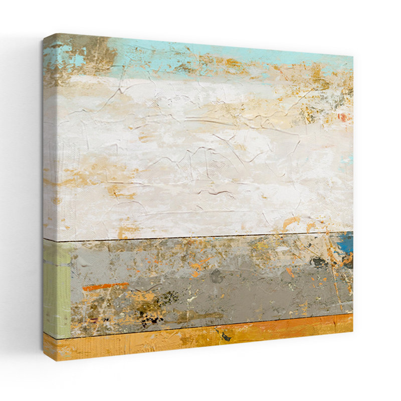 Orange Crush, art abstrait contemporain, H 18 po x l 18 po