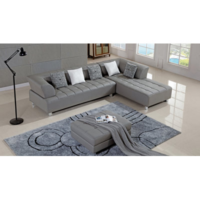 Henriquez Faux Leather L-Shaped Sectional