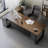 Tan+Black Rectangular Solid Wood+Iron desks-108304538-108304541