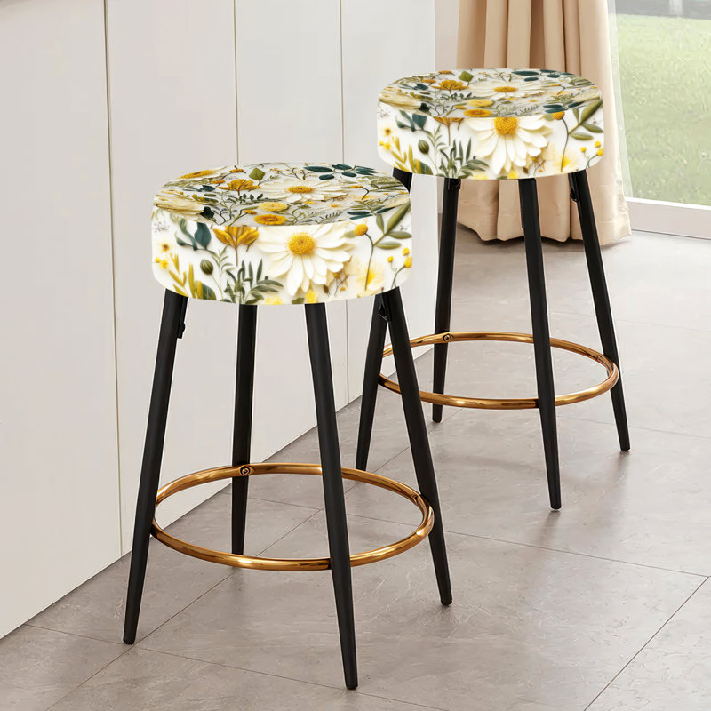 Ensemble de 2 tabourets de bar Earthy Greens Accents