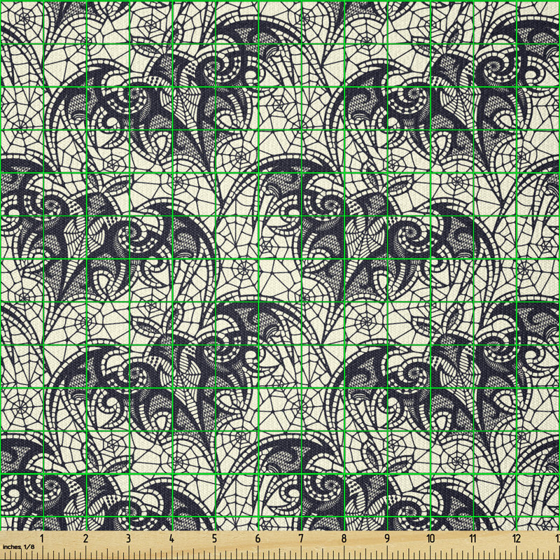 Bergin Zentangle Horror Bats Multi-Purpose Fabric