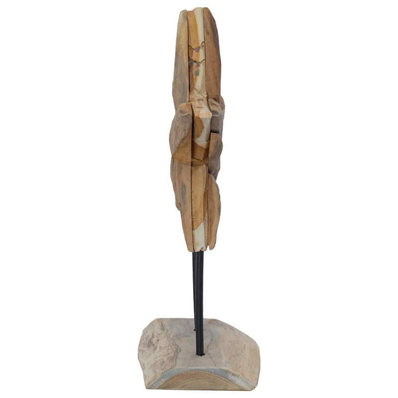 vidaXL Christmas Star Brown Solid Teak Wood, 45cm H x 30cm W x 5cm D