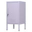 Table de bout en métal avec casier, table d'appoint moderne minimaliste avec 2 tablettes réglables, conception anti-basculement, armoire de rangement multi pour la chambre à coucher du salon, facile à assembler H 27,55 po x l 13,78 po x P 14,96 po Mauve
